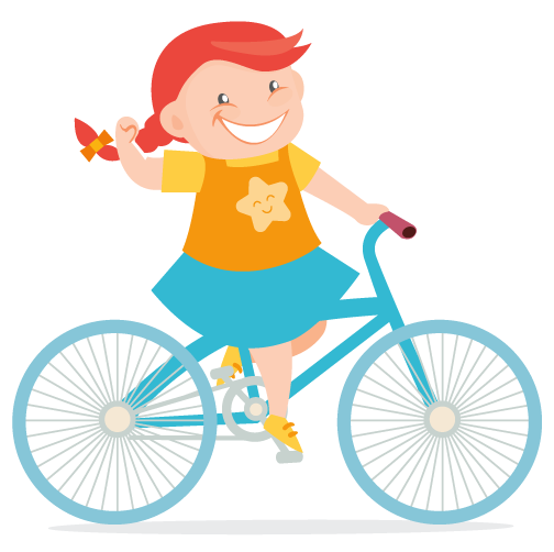 fille a velo